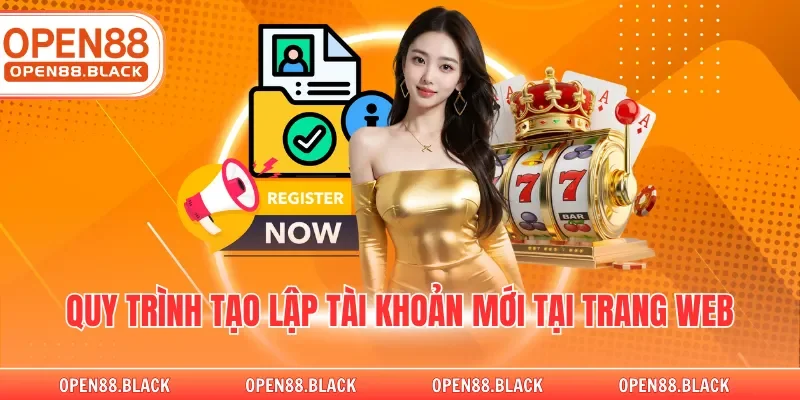 Quy trình tạo lập tài khoản mới tại trang web